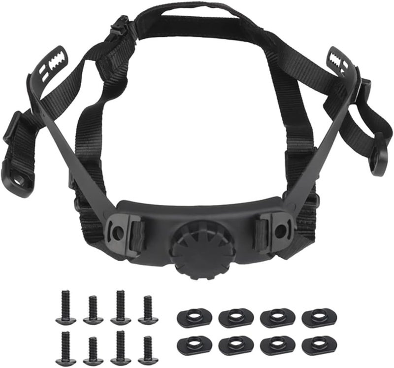 AZB Tactical Helmet Strap Adjustable Chin Strap Inner Suspension System with Bolts and Screws for Tactical Fast MICH IBH Airsoft Helmets - Image 1